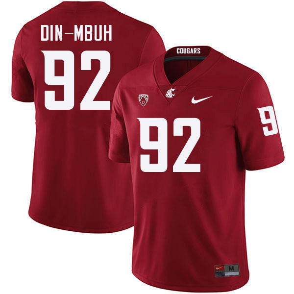 Ansel Din-Mbuh WSU Cougars Jersey.Washington State Cougars #92 Ansel Din-Mbuh Jersey Youth-Crimson